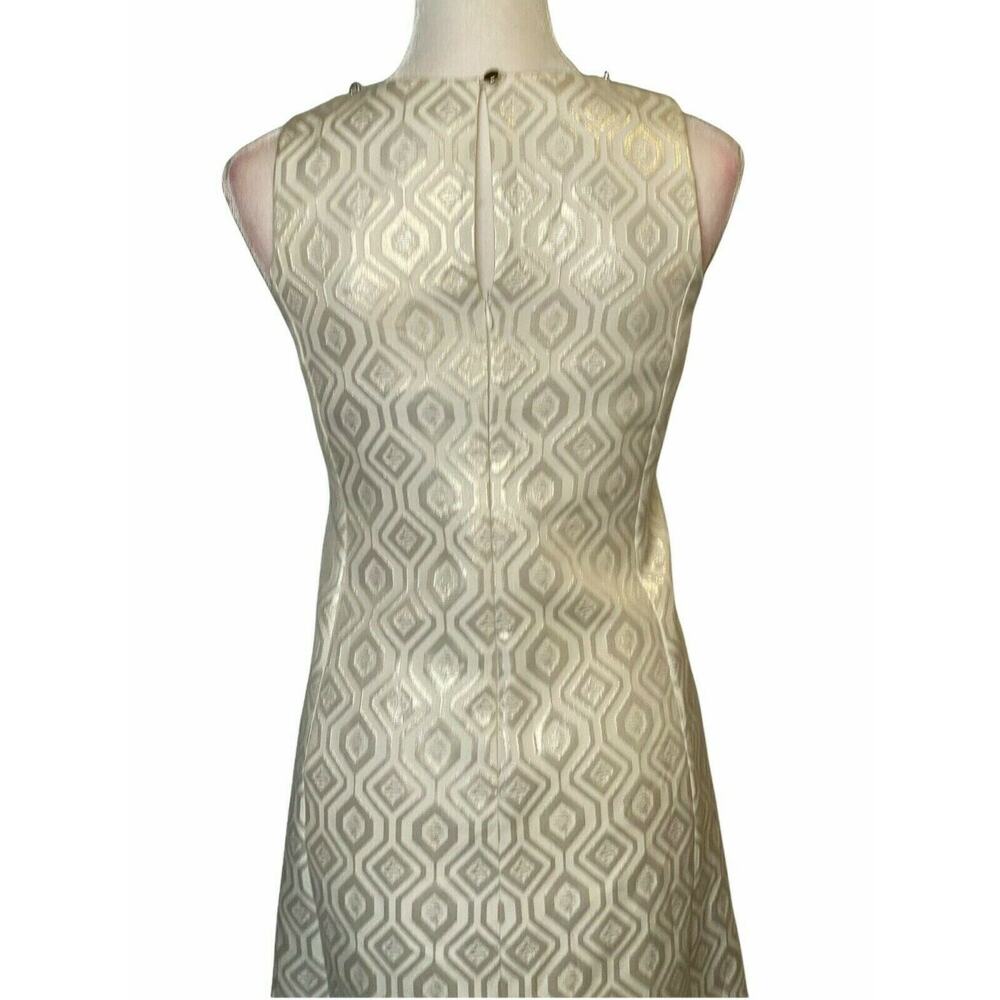White House black market Embellished ivory sz 0 cocktail dress - Picture 6 of 9